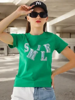 Royalfashion Bawełniana damska bluzka z napisem