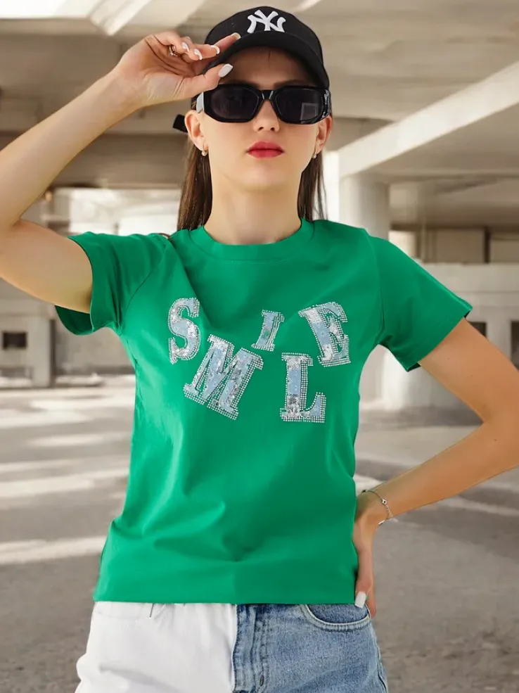 Royalfashion Bawełniana damska bluzka z napisem