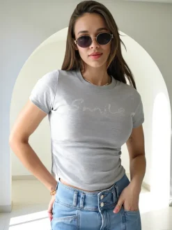 Royalfashion Bawełniana damska bluzka z napisem