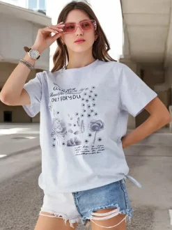 Royalfashion Bawełniana damska bluzka z napisem