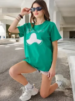 Royalfashion Bawełniana damska bluzka z nadrukiem