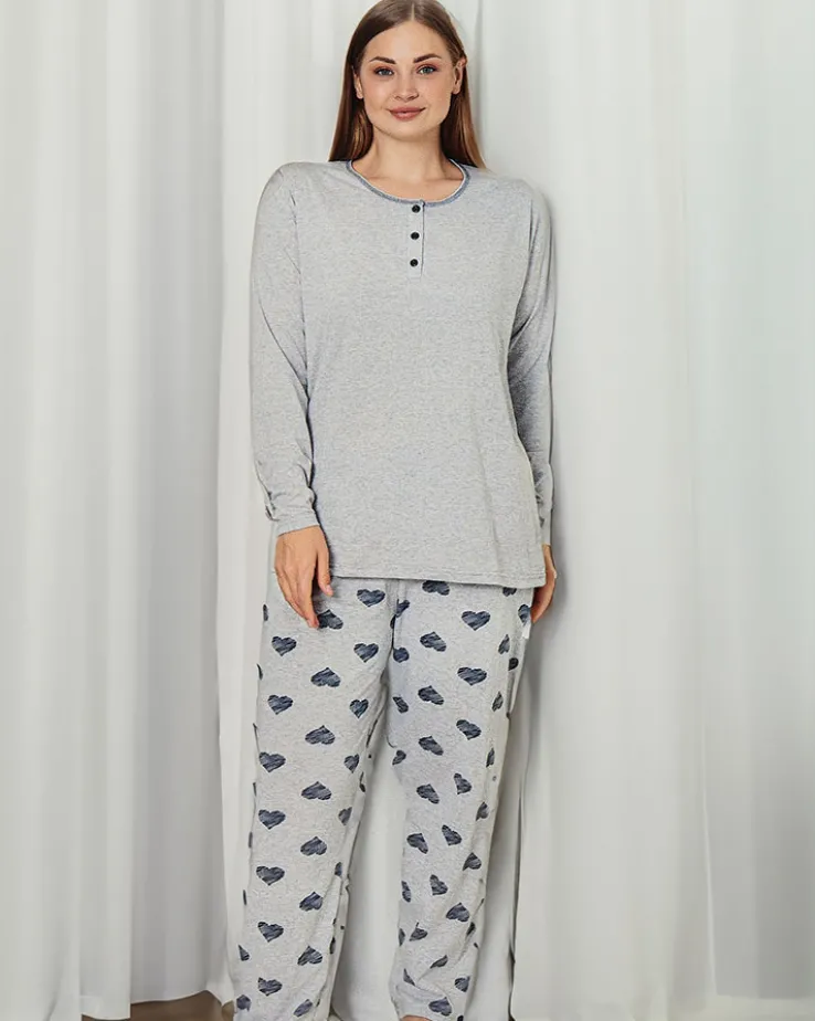 Royalfashion Bawełniana damska 2-częściowa piżama PLUS SIZE