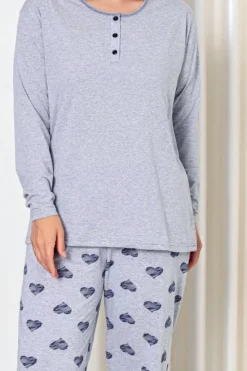 Royalfashion Bawełniana damska 2-częściowa piżama PLUS SIZE