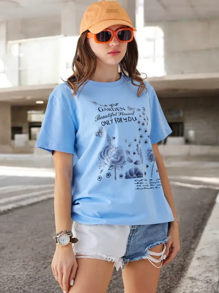 Royalfashion Bawełniana damska bluzka z napisem