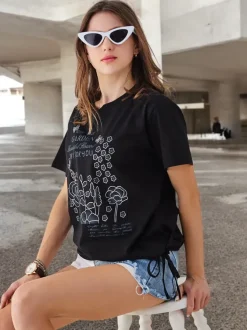 Royalfashion Bawełniana damska bluzka z napisem