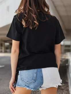 Royalfashion Bawełniana damska bluzka z napisem