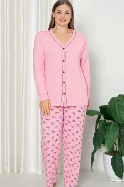 Royalfashion Bawełniana damska 2-częściowa piżama PLUS SIZE