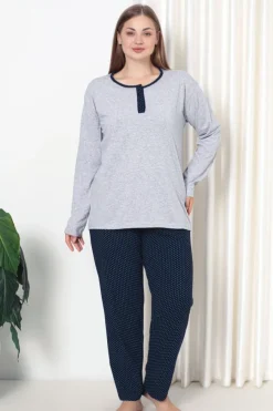 Royalfashion Bawełniana damska 2-częściowa piżama PLUS SIZE