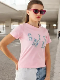 Royalfashion Bawełniana damska bluzka z napisem