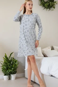 Royalfashion Bawełniana nocna koszula damska w misie