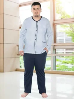 Royalfashion Bawełniana piżama męska PLUS SIZE