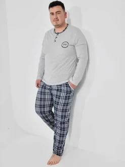 Royalfashion Bawełniana piżama męska PLUS SIZE