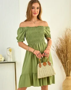 Royalfashion Bawełniana sukienka damska mini a'la hiszpanka