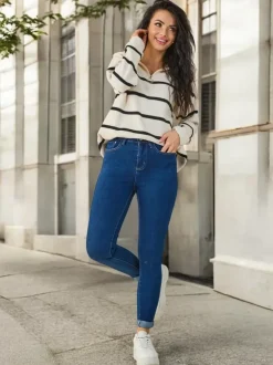 Royalfashion Bawełniane jeansy damskie rurki