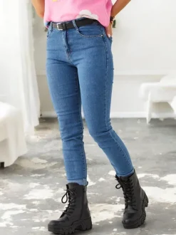 Royalfashion Bawełniane jeansy damskie zwężane