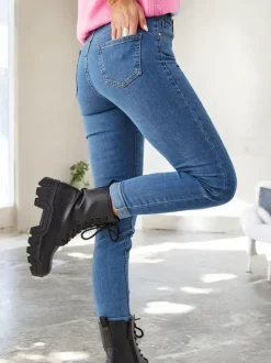 Royalfashion Bawełniane jeansy damskie zwężane