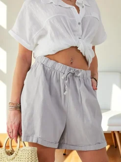 Royalfashion Bawełniane krótkie spodenki damskie