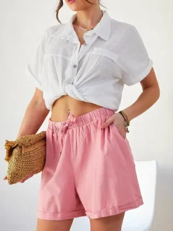 Royalfashion Bawełniane krótkie spodenki damskie