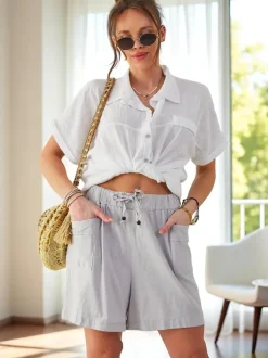 Royalfashion Bawełniane krótkie spodenki damskie