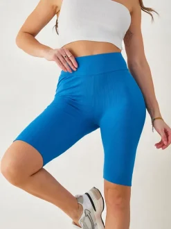 Royalfashion Bawełniane legginsy kolarki damskie prążkowane