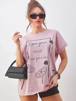 Royalfashion Bawełniany damski t-shirt z ciekawym nadrukiem