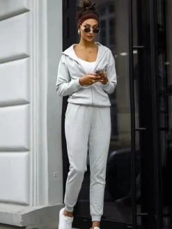 Royalfashion Bawełniany Damski komplet dresowy Casual Dres