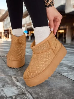 Royalfashion Beżowe buty a'la śniegowce damskie Corob