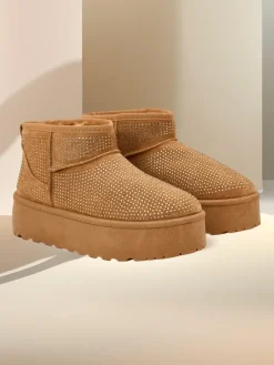 Royalfashion Beżowe buty a'la śniegowce damskie Corob