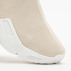 Royalfashion Beżowe damskie wysokie sportowe buty Gohi