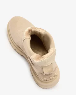 Royalfashion Beżowe damskie ocieplane botki Comfy Walk