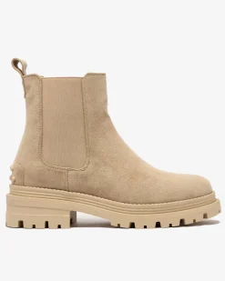 Royalfashion Beżowe damskie ocieplane botki Comfy Walk