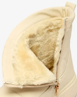 Royalfashion Beżowe damskie botki a'la śniegowce Kacecica