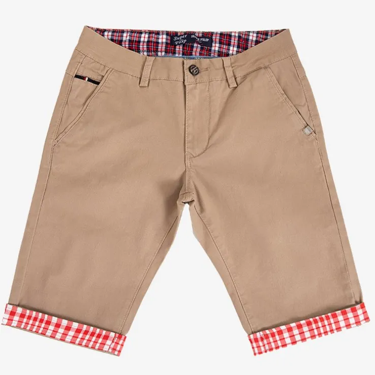 Royalfashion Beżowe męskie krótkie spodenki