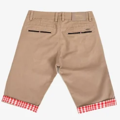 Royalfashion Beżowe męskie krótkie spodenki