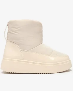 Royalfashion Beżowe wsuwane śniegowce damskie Maderta