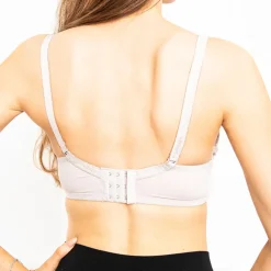 Royalfashion Beżowy usztywniany biustonosz z koronką