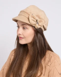 Royalfashion Beret damski z kokardką