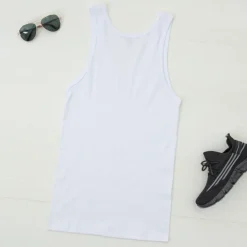 Royalfashion Biała męska koszulka bez rękawów