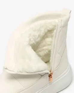 Royalfashion Białe damskie botki a'la śniegowce Kacecica