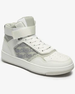 Royalfashion Białe damskie wysokie sneakersy sportowe Xosa