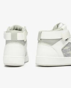 Royalfashion Białe damskie wysokie sneakersy sportowe Xosa