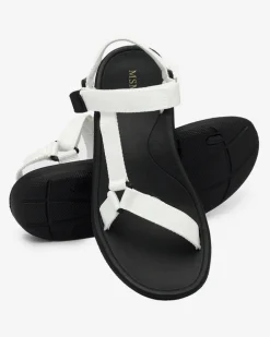 Royalfashion Białe damskie sportowe sandały Tatagse