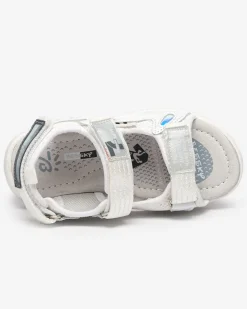 Royalfashion Białe dziecięce sandałki z naszywkami Berigi