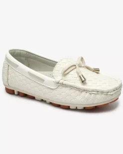 Royalfashion Białe dziecięce mokasyny Dannad