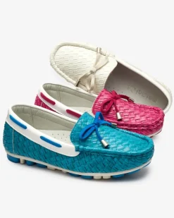 Royalfashion Białe dziecięce mokasyny Dannad