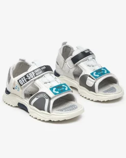 Royalfashion Białe sandały dziecięce na rzepy Wukapi