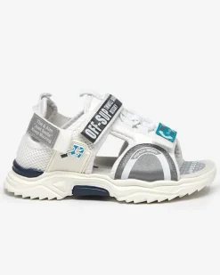 Royalfashion Białe sandały dziecięce na rzepy Wukapi