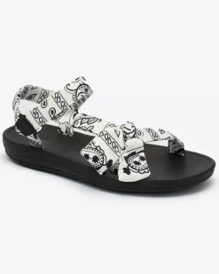 Royalfashion Białe sandały damskie z kokardką Oyall