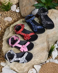 Royalfashion Białe sandały damskie z kokardką Oyall