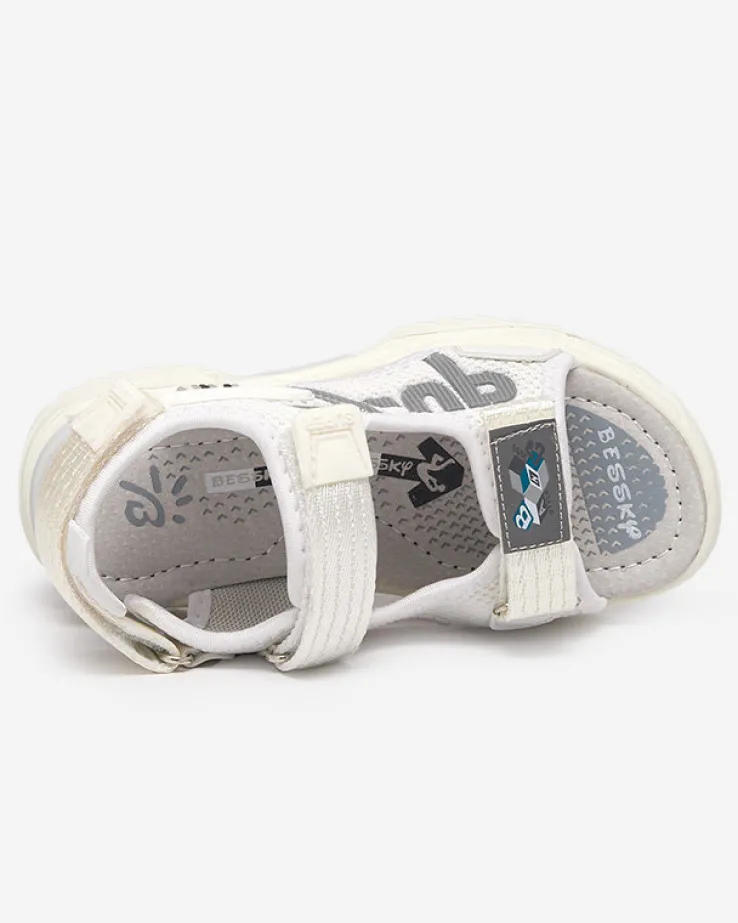 Royalfashion Białe sandały dziecięce Doniso